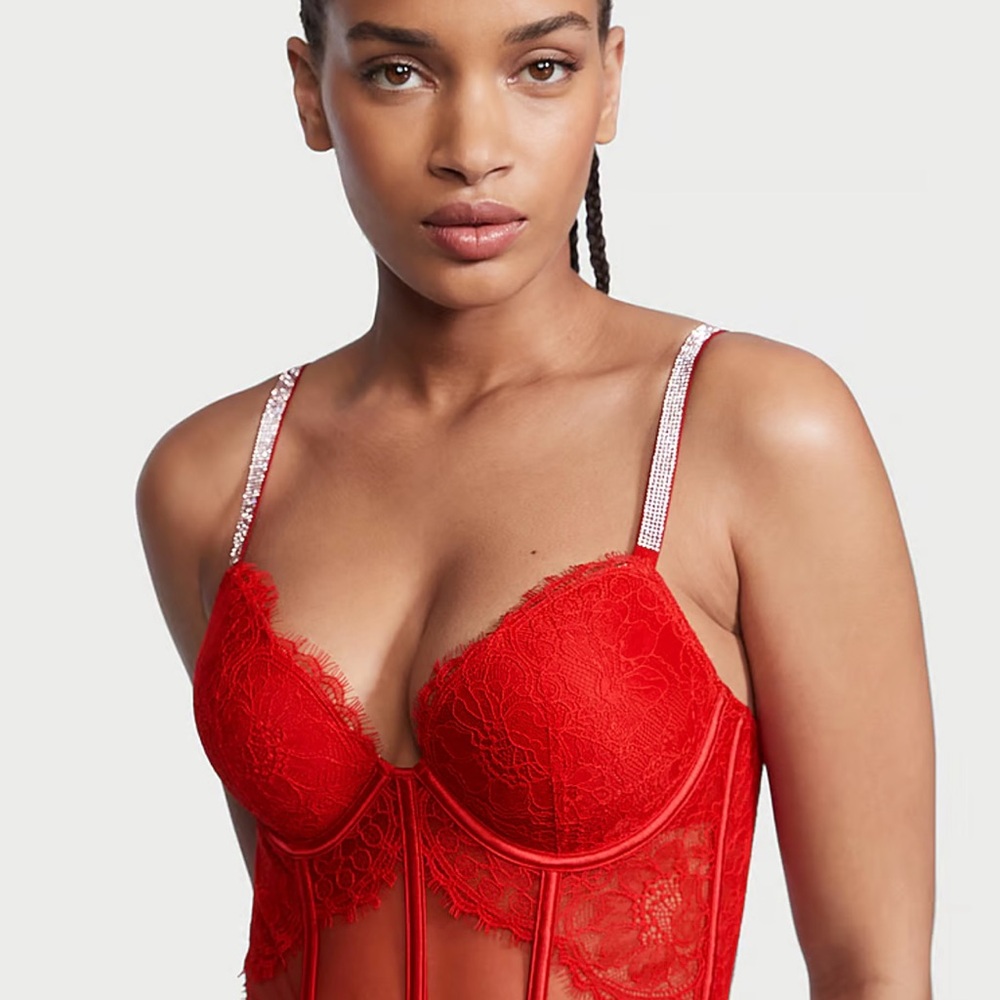 VICTORIA’S SECRET SHINE STRAP BUSTIER TOP